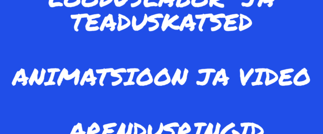 avatud tegevuste päevad 11.ja 12.seüptember